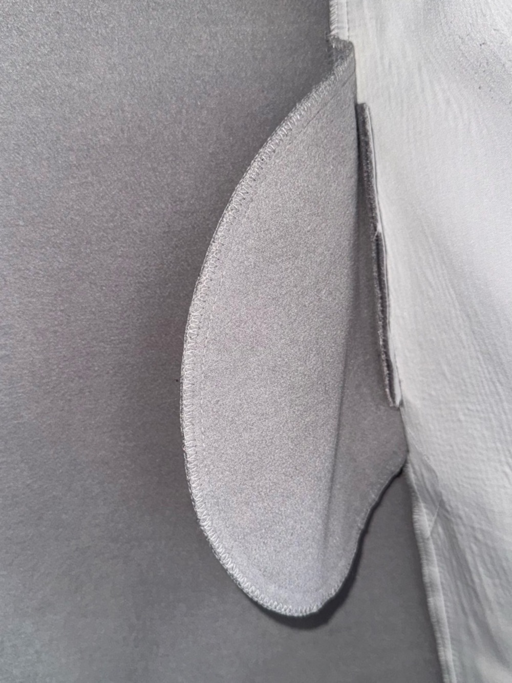 Moda Gray Collarless Open Front Coat - Picture 5 of 5